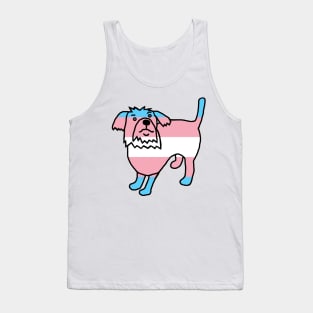 Transgender Pride Flag Dog Tank Top